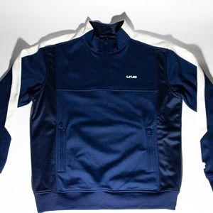 Undefeated Men 5 Strike Half Zip Jacket Blue